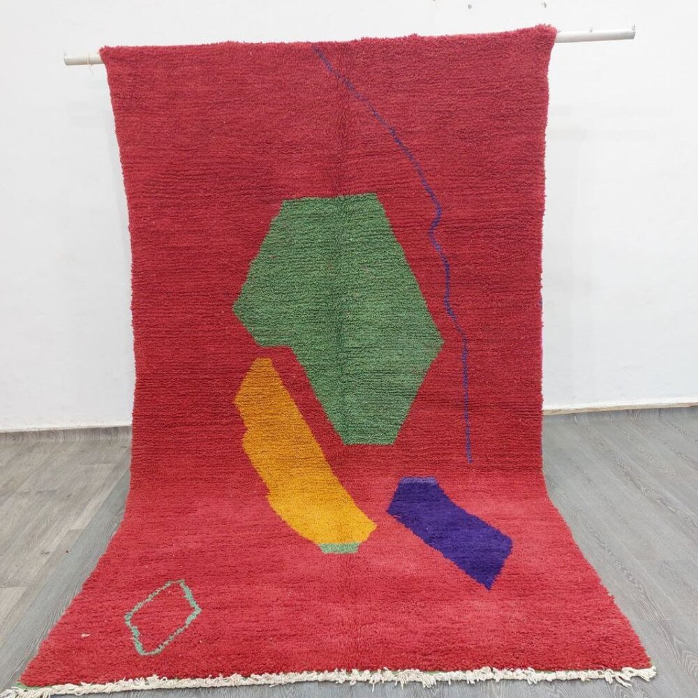 Tapis Beni ourain berbère entièrement en laine